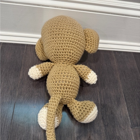 NWOT Handmade Crochet Monkey Plush Stuffed Animal - Picture 5 of 5